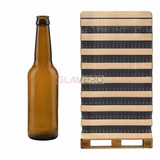 Langhalsige, superleichte 330&nbsp;ml Glasflasche, braunes Glas