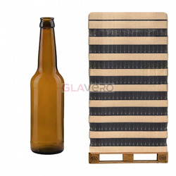 Long-Neck Super Light 330 ml Glass Bottle, Amber Glass