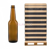 Langhalsige, leichte 330&nbsp;ml Glasflasche mit Pry-Off-Verschluss &ndash; Palette&nbsp;3249&nbsp;St&uuml;ck