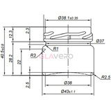 Mini Glasdose 33 ml (25 ml) TO 43 | 14040 Stk. pro Palette