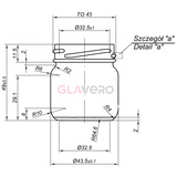 Mini Glasdose 40 ml (30 ml) TO 43 | 13374 Stk. pro Palette